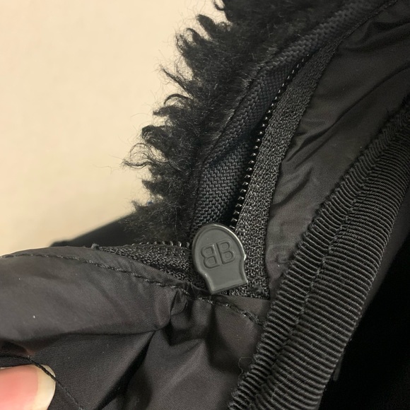 BALENCIAGA Logo Faux Shearling Backpack - Picture 14 of 14